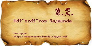 Mészáros Rajmunda névjegykártya