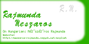 rajmunda meszaros business card